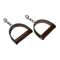 Leather & Wood Handles (Pair)